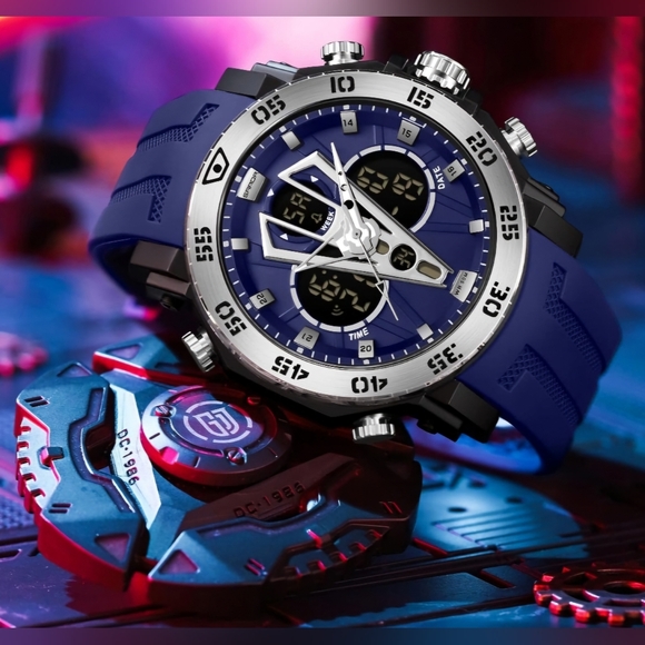 Men's Tactical 5 ATM Stainless Steel Tactical Sports Watch - Picture 4 of 6